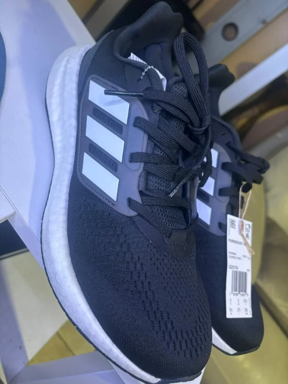 adidas PureBoost 22 'Black White' Size 9.5